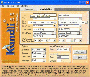 Kundli 2000 Pro software, free download